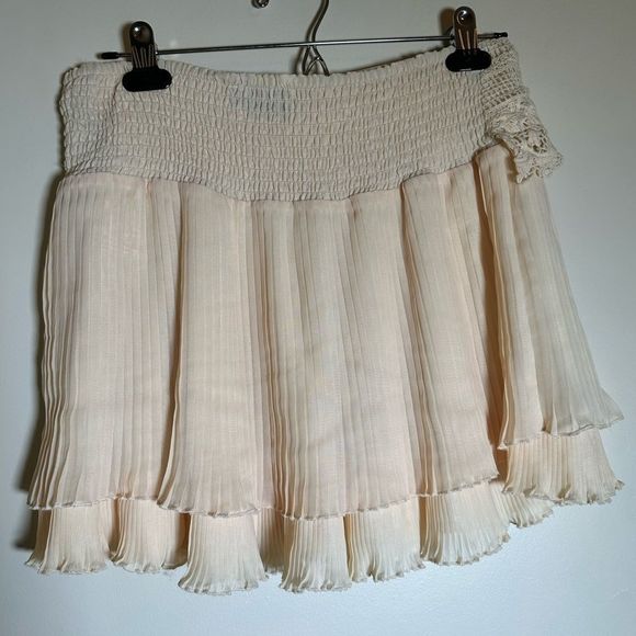 SOHO Women's Skirt Mini Y2K style boho look size 3 pleated lace 2000s bohemian - Picture 8 of 12